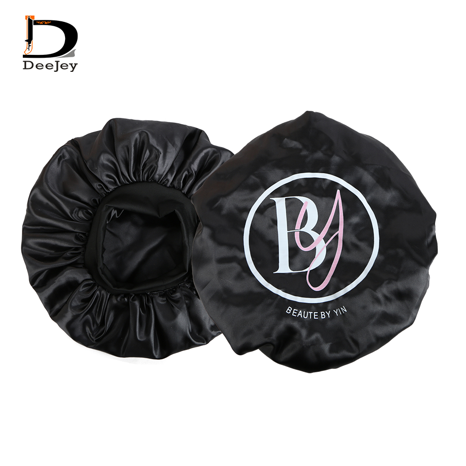 Hair Care Logo - หมวกซาตินสองชั้น ปักโลโก้ได้ ขอบยางยืด ใส่ผมวิกได้ หมวกคลุมผมสำหรับนอน ขนาดผู้ใหญ่