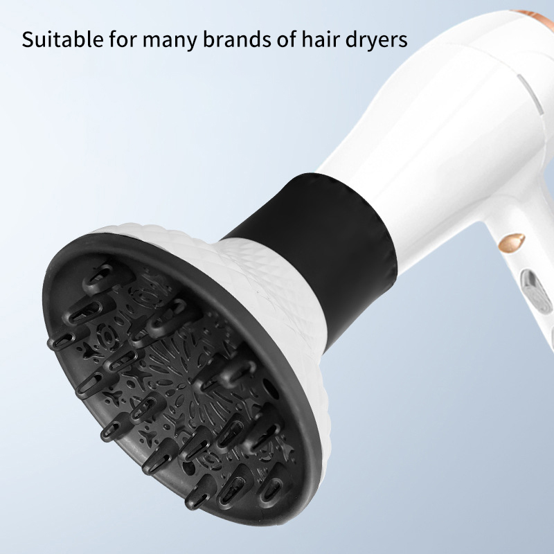 Hair Care For Curly Dry Hair - Universal เครื่องเป่าผม Diffuser สําหรับผมหยิกหยักเครื่องเป่าผมสิ่งที่แนบมาสําหรับเครื่องเป่าหัวฉีดผมแห้งสม่ําเสมอ Hair Care