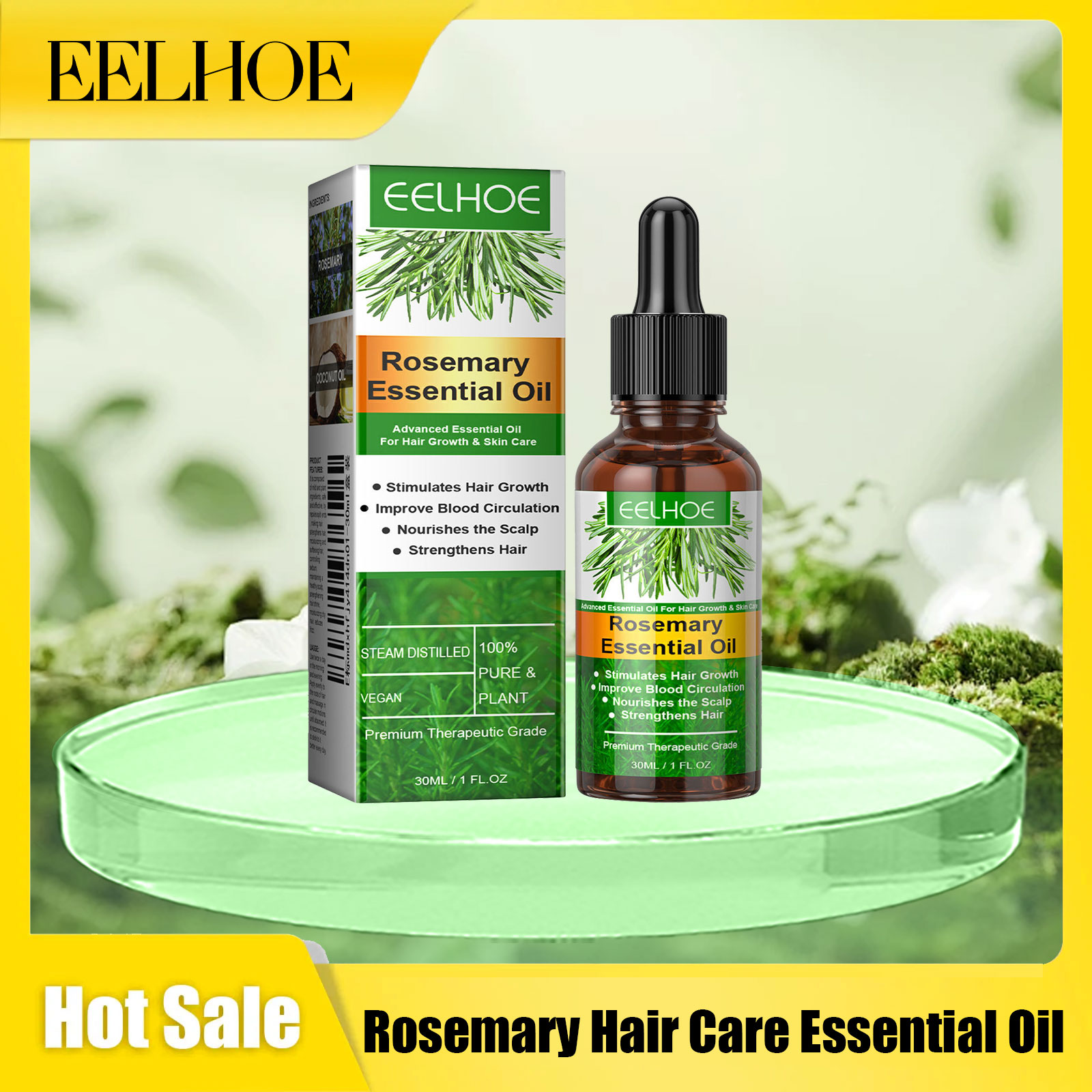 Rosemary Hair Oil - น้ำมันบำรุงผมอีลโฮ โรสแมรี่ เอสเซนเชียล ออยล์ ช่วยให้ผมแข็งแรง ลดการหลุดร่วง