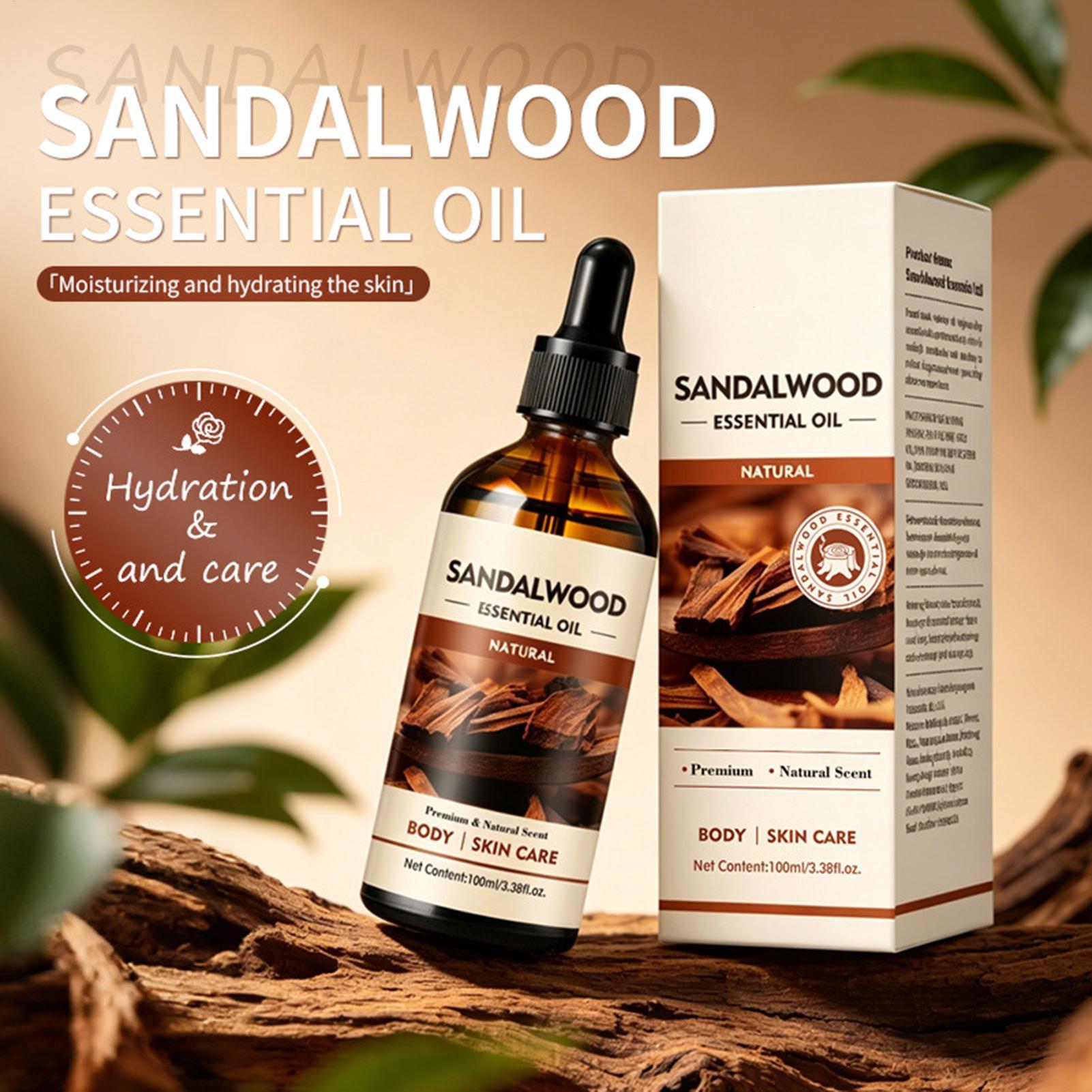 Hair Care Essential - น้ำมันหอมไม้จันทน์ 100 มล. น้ำมันหอมระเหยธรรมชาติสำหรับเครื่องกระจายกลิ่น บำรุงผิว นวดตัว