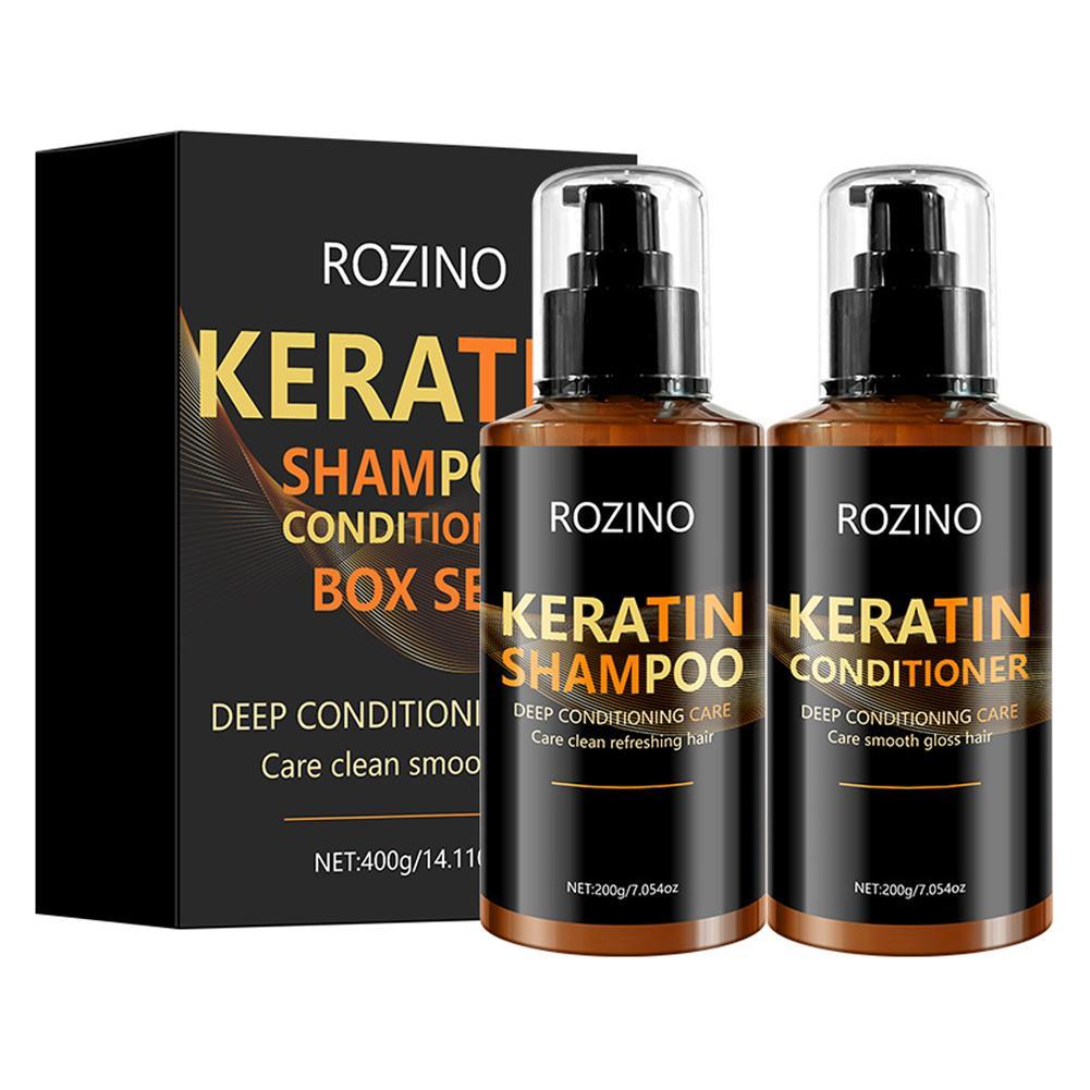 Hair Care For Curly Dry Hair - Keratin Care Smoothing แชมพูและครีมนวดผมชุดสําหรับผู้หญิงผู้ชาย,Deep Moisturizing Hair
