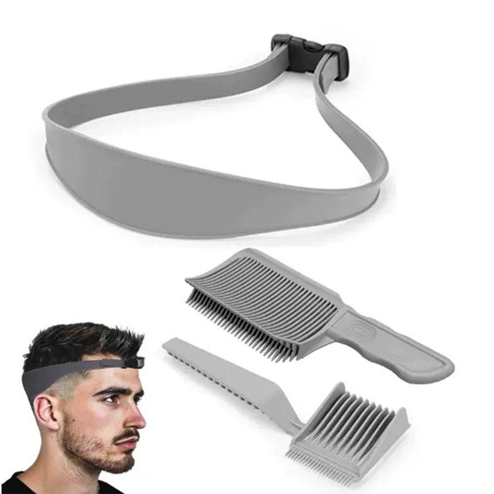 Hair Care Guide - ชุดอุปกรณ์ตัดแต่งผมแบบปรับได้สำหรับมืออาชีพ, แม่แบบสำหรับโกนบริเวณลำคอ, ระบบตัดผมด้วยตัวเอง, อุปกรณ์สำหรับผู้ชาย (3 ชิ้น/ชุด)