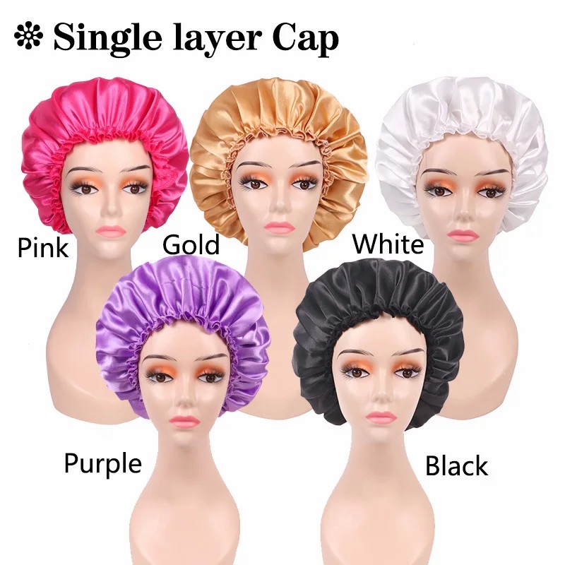 10ชิ้นหมวกผ้าซาตินใส่นอนสำหรับ - Hair Care Logo บทวิจารณ์และราคา