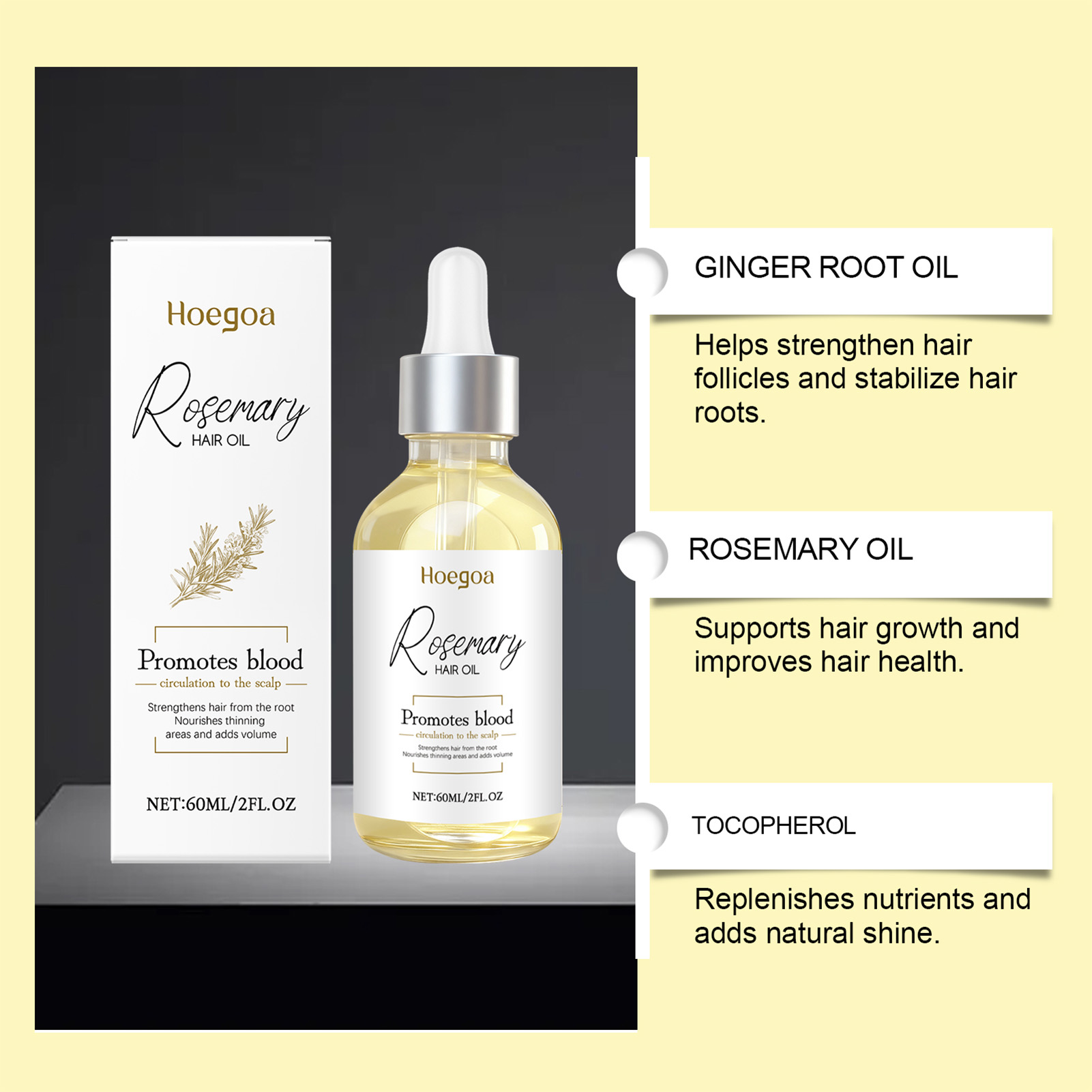 น้ำมันหอมระเหยบำรุงเส้นผมสกัดจ - Rosemary Hair Oil บทวิจารณ์และราคา